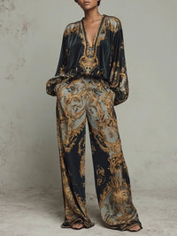 Isabella Baroque Floral Print Suit