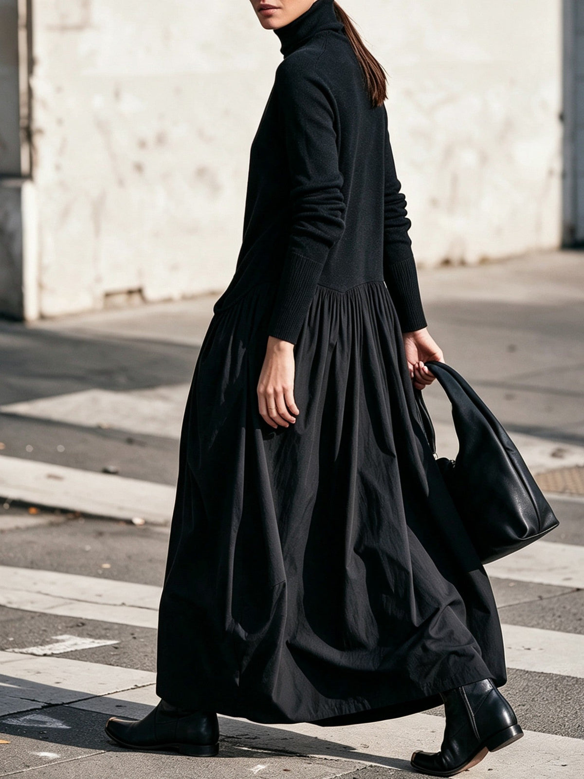 Odette oversized high-neck maxi dress, view 2