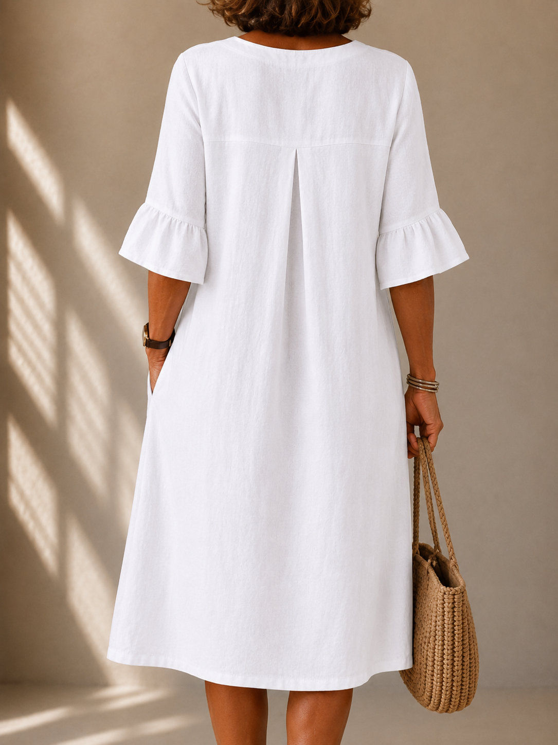 LIORA LONDON | BUTTONED BELL-SLEEVE DRESS NICOLE