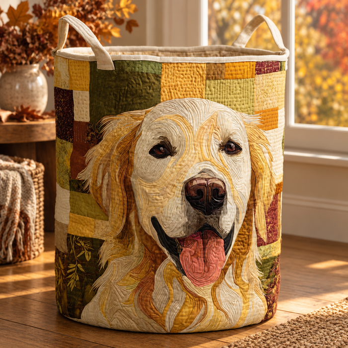 Ginevra | Hand-Quilted Laundry Basket in an autumn interior