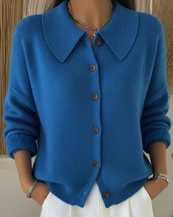 VEGA | COLLARED BUTTON-UP CARDIGAN
