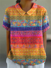 Maya | Floral Striped Blouse