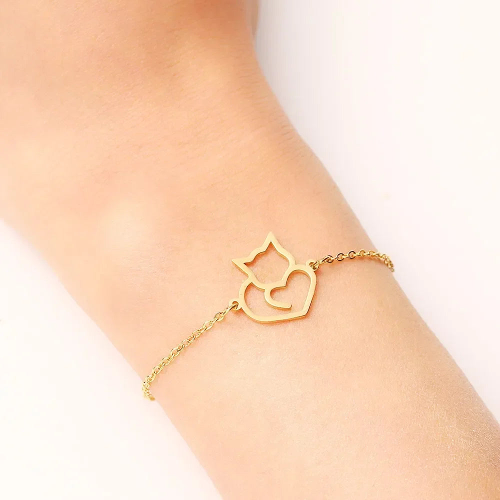 Cat | Heart Bracelet
