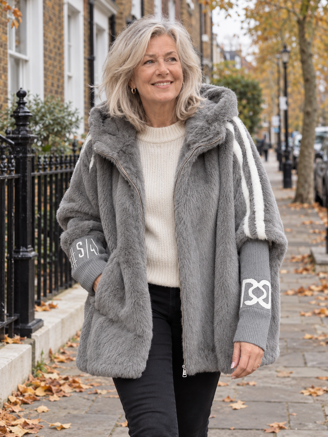 Branwen jacket in London autumn - grey