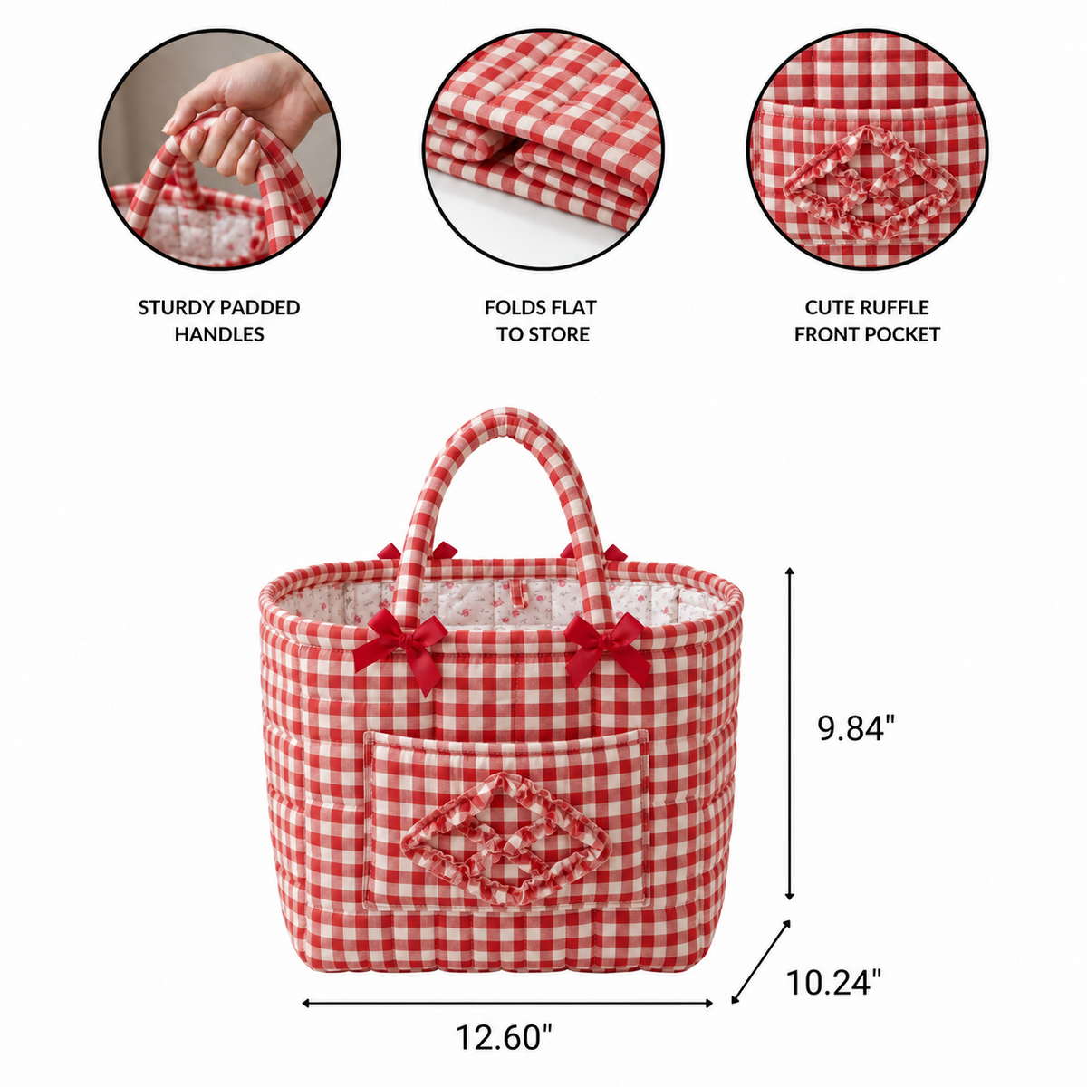 Cherry basket — features and dimensions in inches