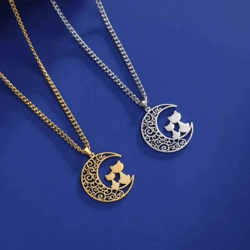 Cat & Moon | Pendant Necklace