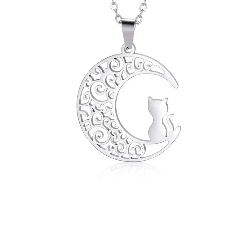 Cat & Moon | Pendant Necklace