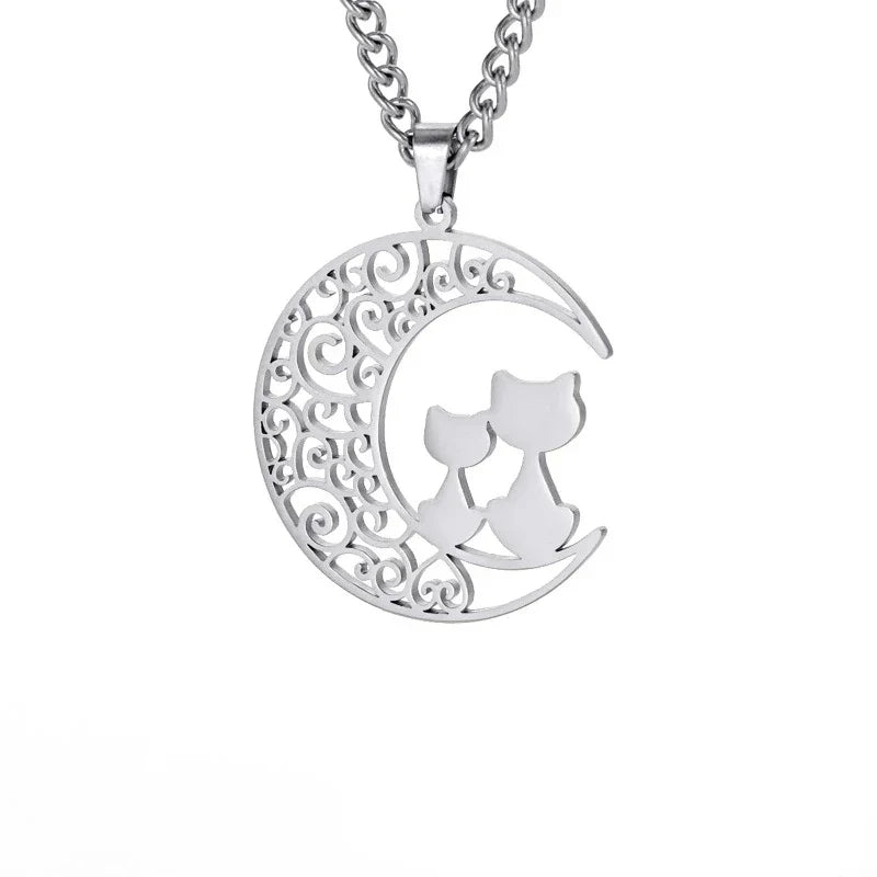 Cat & Moon | Pendant Necklace