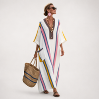 LONG KAFTAN | BLUE EDGE TRIM