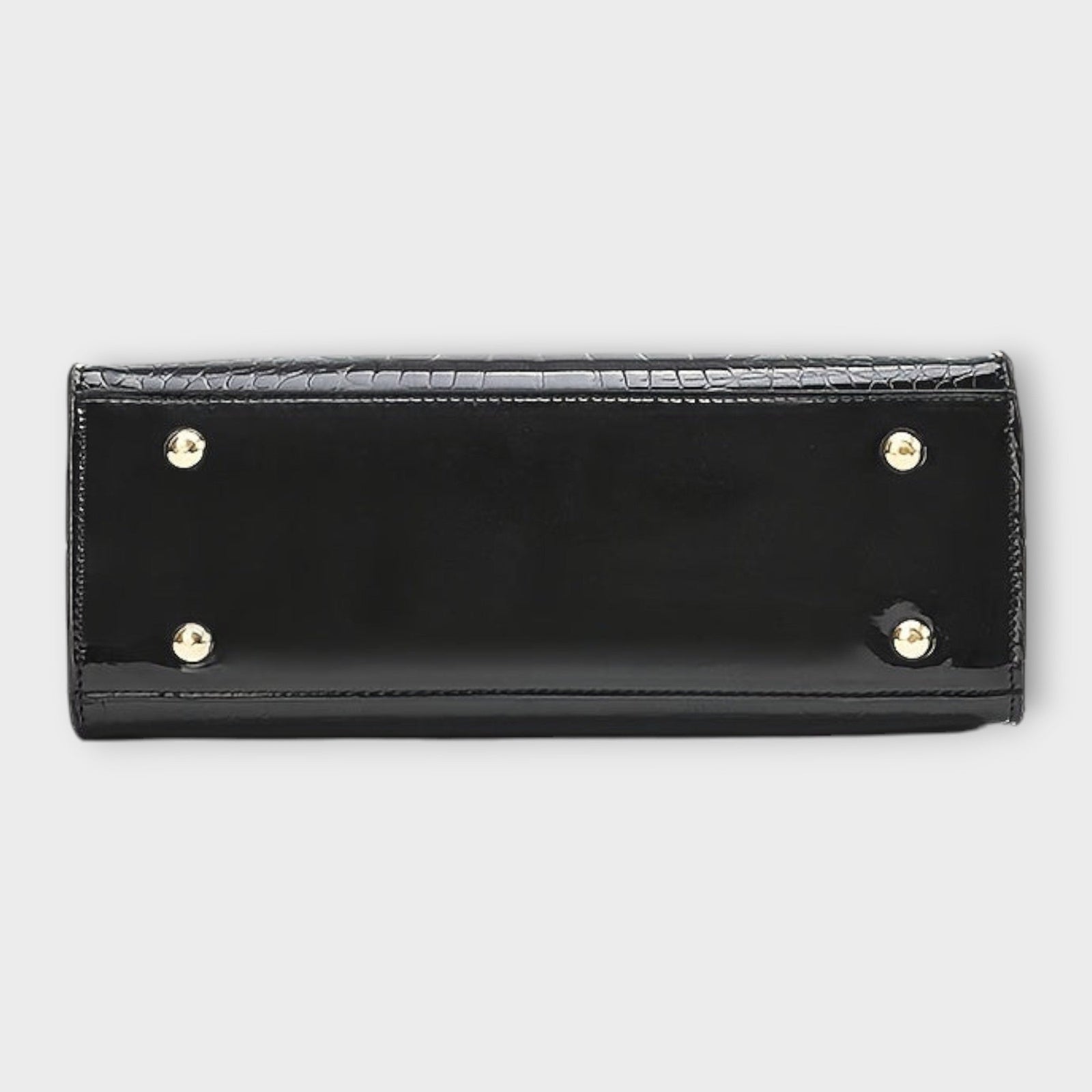 Maison Verdelle -  Shiny Crocodile Skin Pattern Handbag