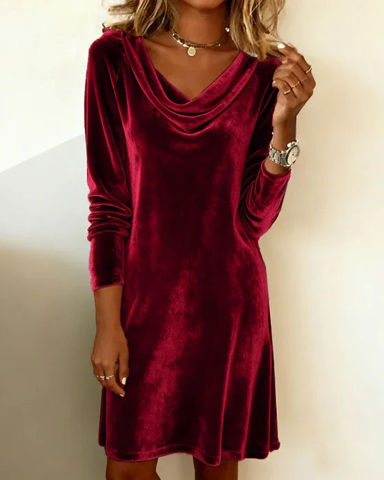 Serena | Draped Velvet Maxi Dress