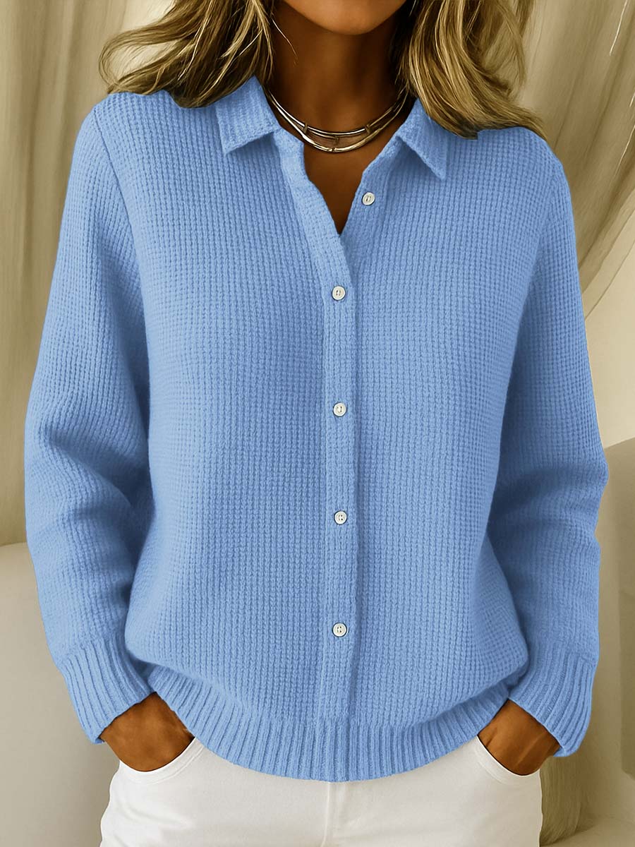 CARMELA | TEXTURED BUTTON-UP CARDIGAN