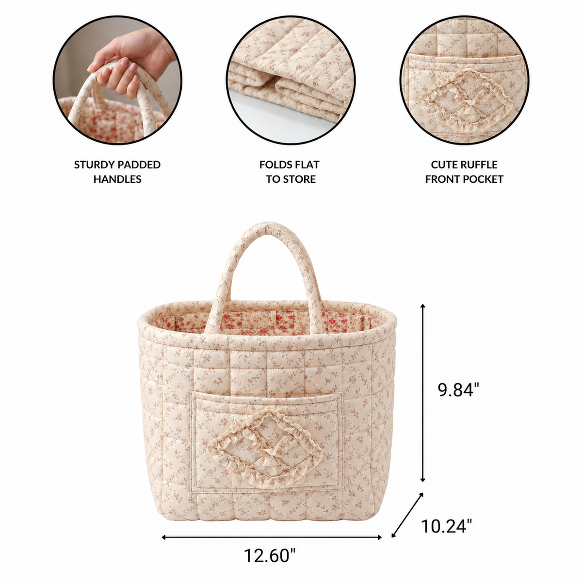Edie basket — size guide in inches