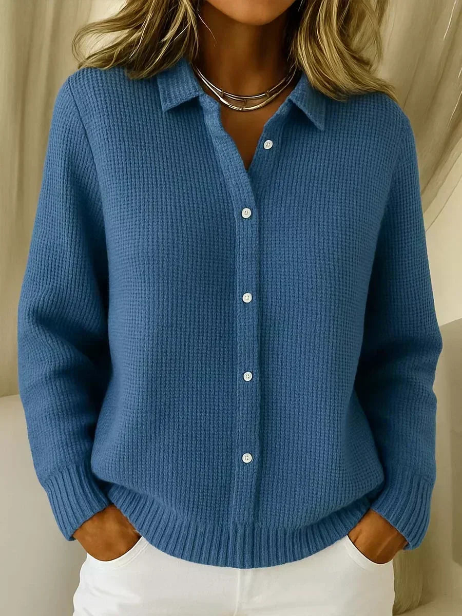 CARMELA | TEXTURED BUTTON-UP CARDIGAN