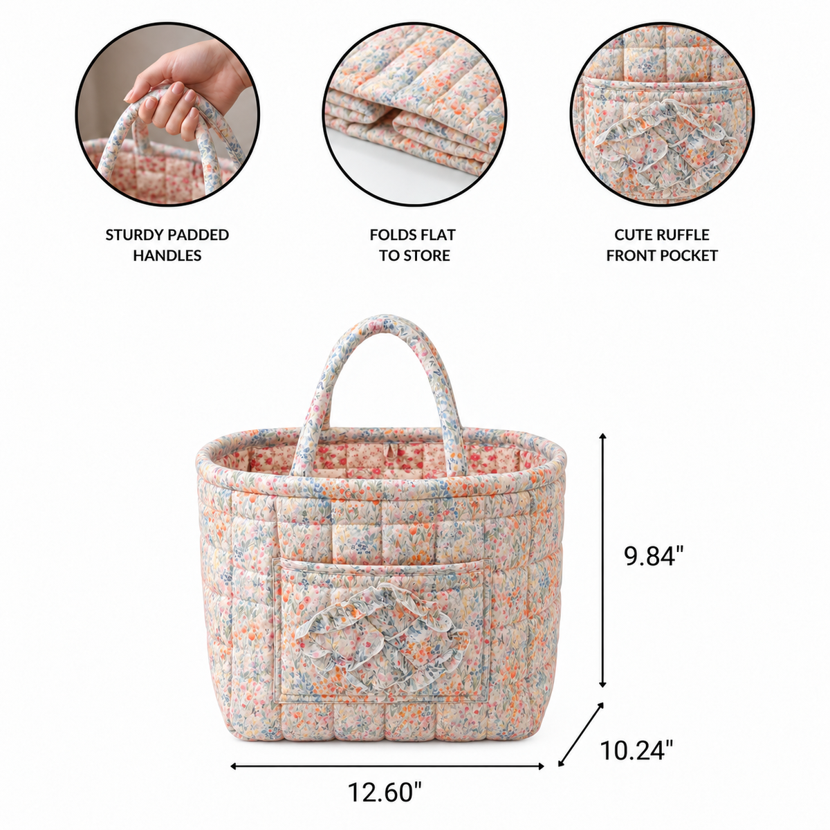 Florrie basket — size guide in inches