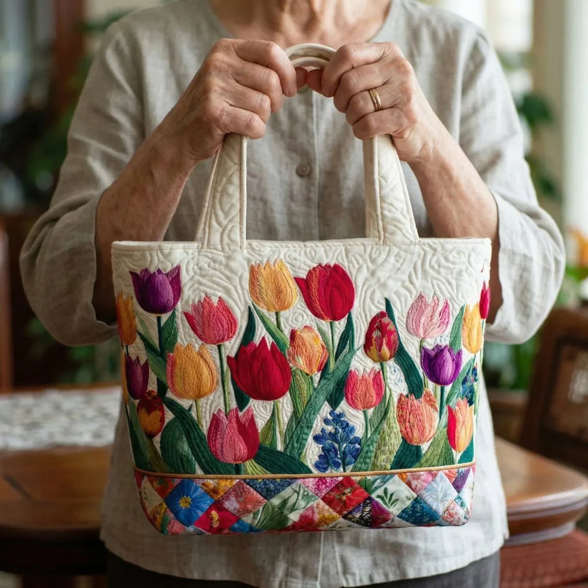 Handcrafted Bag | Tulip Garden