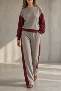 TAYLOR | COLOUR-BLOCK SWEATSHIRT AND TROUSER SET