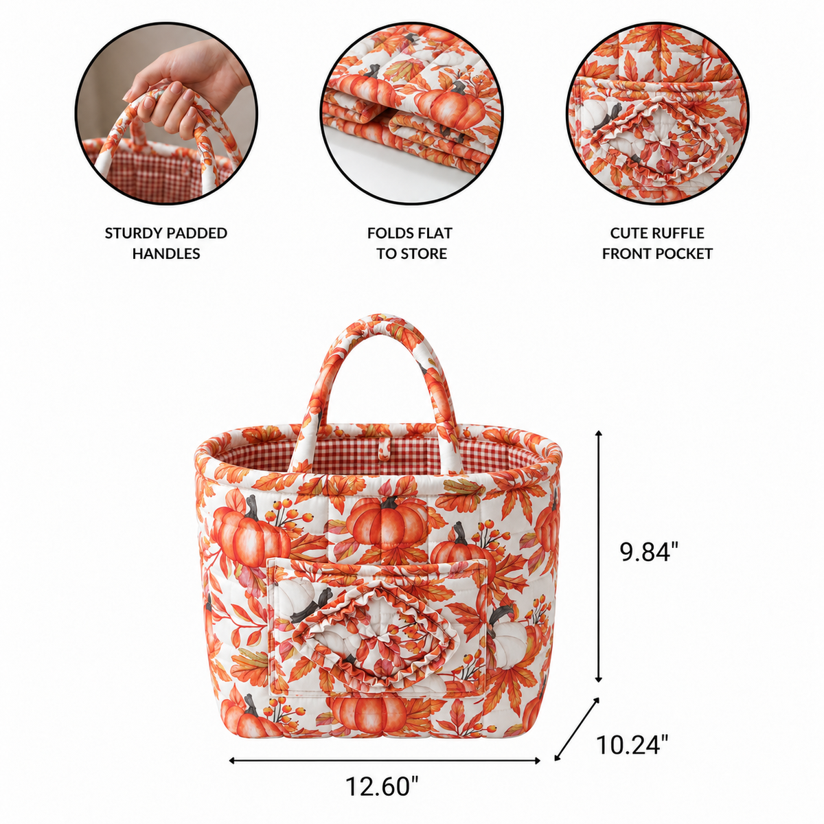Hazel basket — features and dimensions in inches