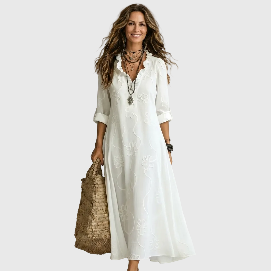 LIORA™ | Relaxed Shirt Midi Dress
