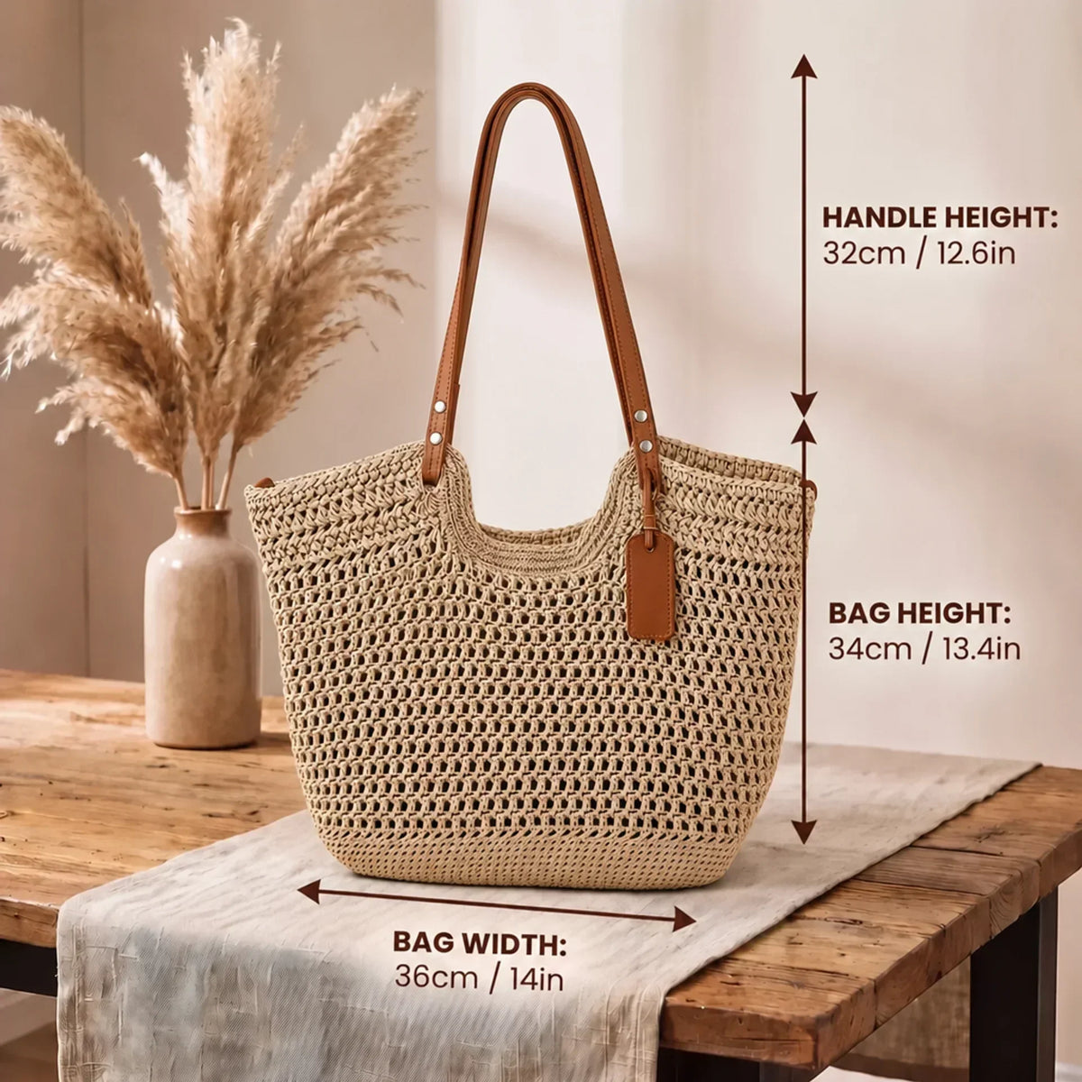 CLARE | HANDWOVEN CROCHET TOTE BAG