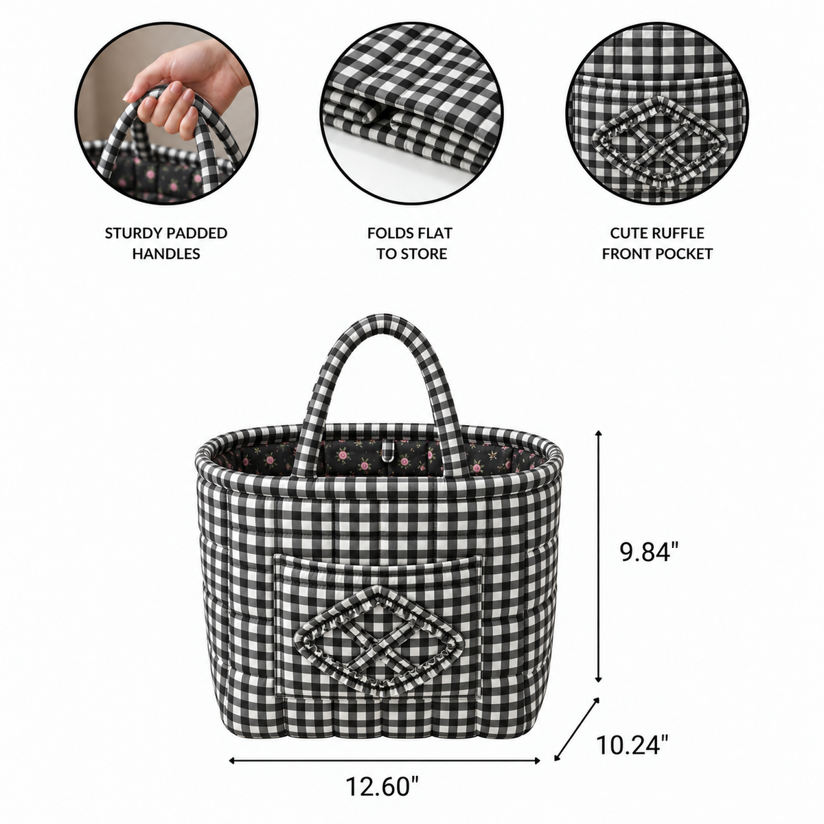Mabel basket — features and dimensions in inches