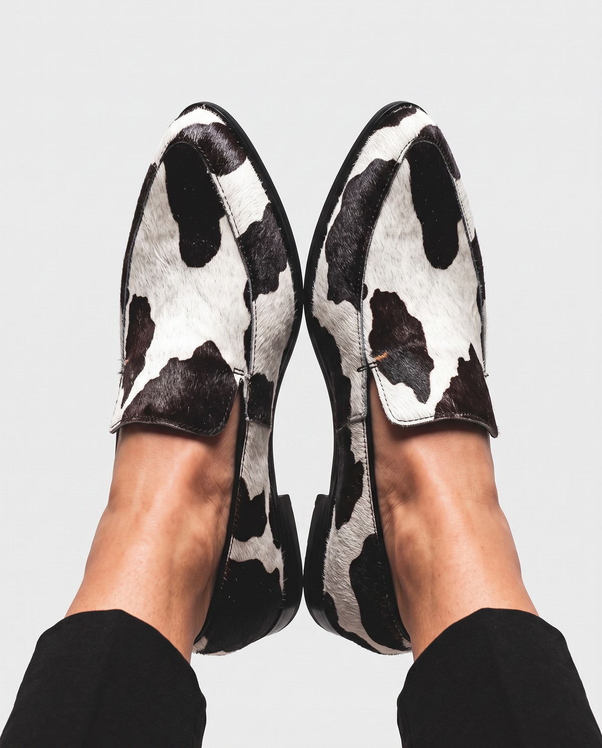 Bruna | Cow Print Loafers
