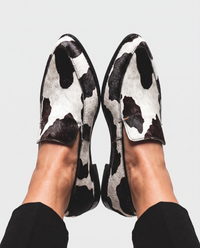 Bruna | Cow Print Loafers