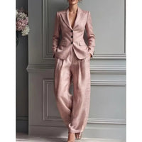 Victoria Elegant Suit Set with Tailored Blazer and Wide Pants