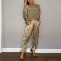 NOVA | CASUAL TOP AND CARGO TROUSER SET