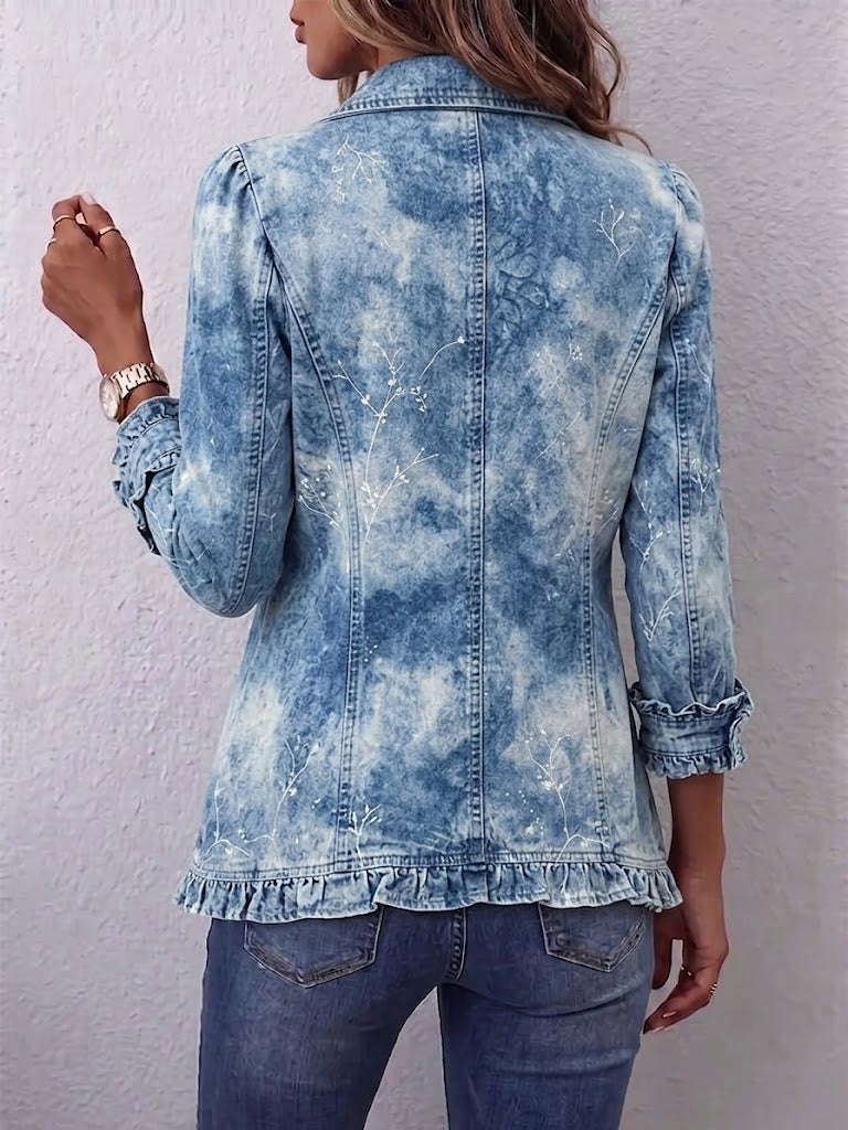 GENOVEVA | OMBRE BOTANICAL RUFFLE JACKET