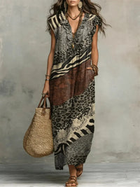 ZOLA | MIXED PRINT MAXI DRESS