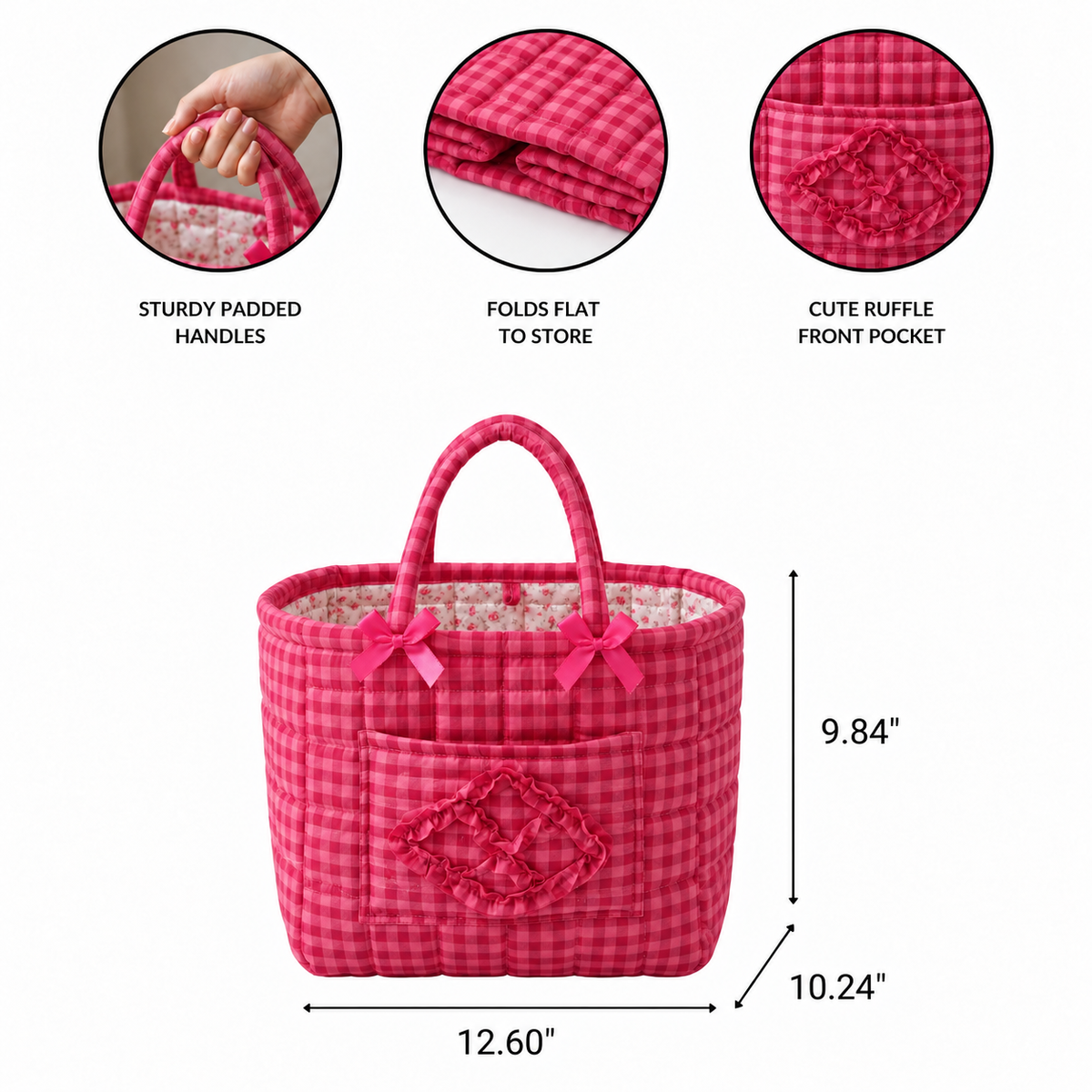 Poppy basket — features and dimensions in inches