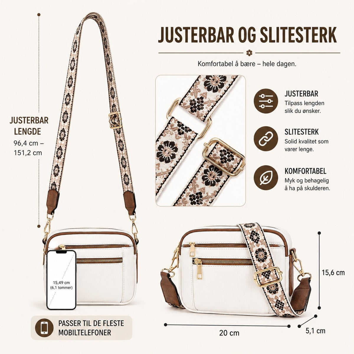 Eira™ – Adjustable Strap Crossbody Bag
