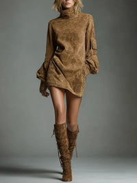 Romy | Vintage High-Neck Mini Dress