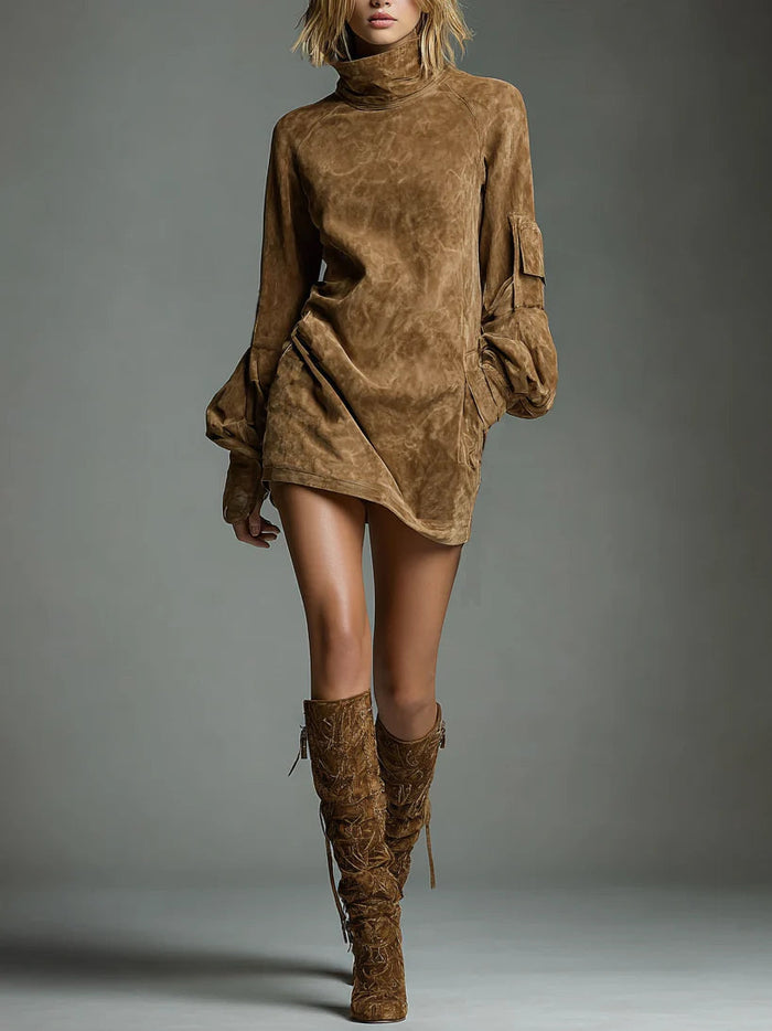 Romy | Vintage High-Neck Mini Dress