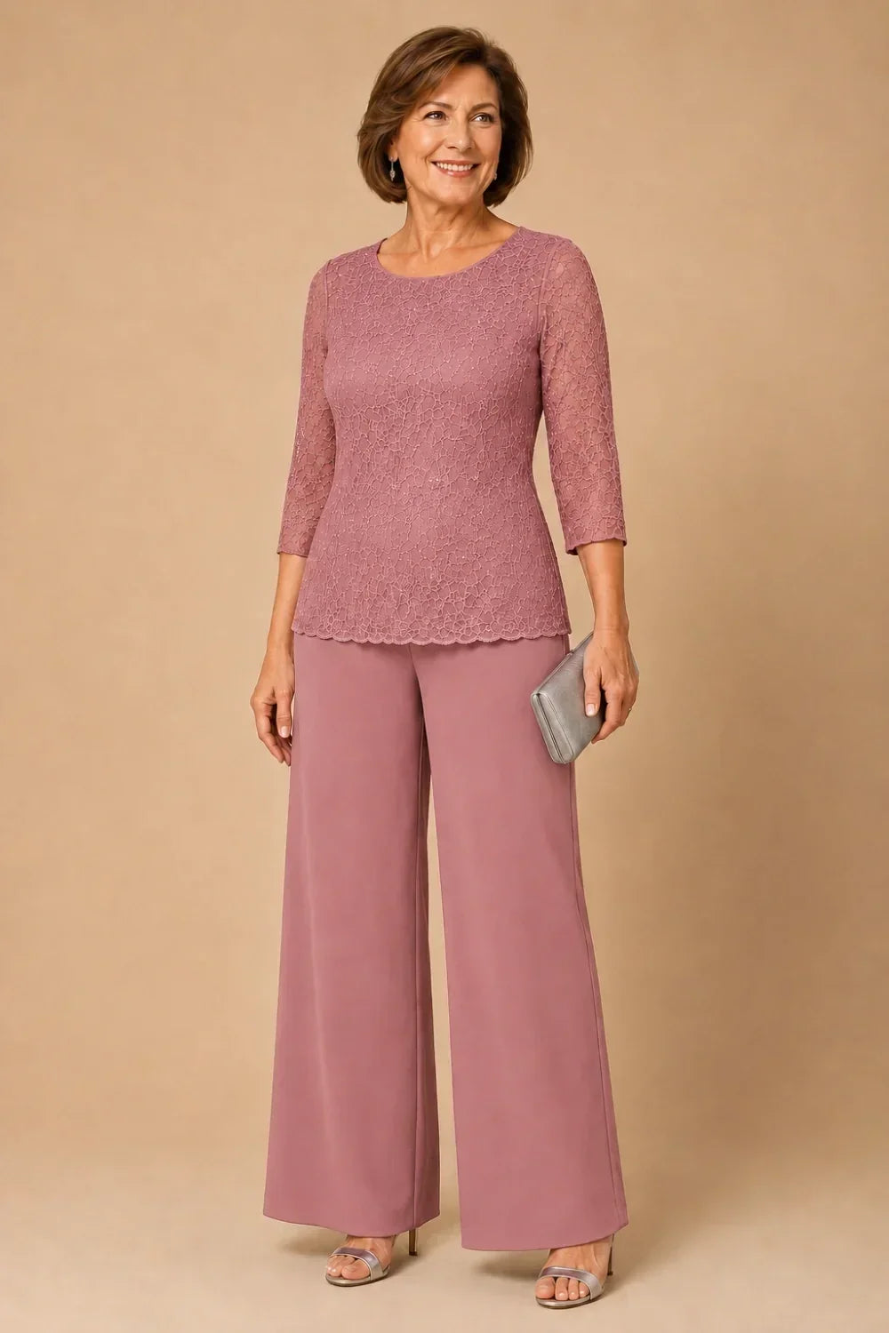 Priscilla | Beaded Lace Trouser Suit