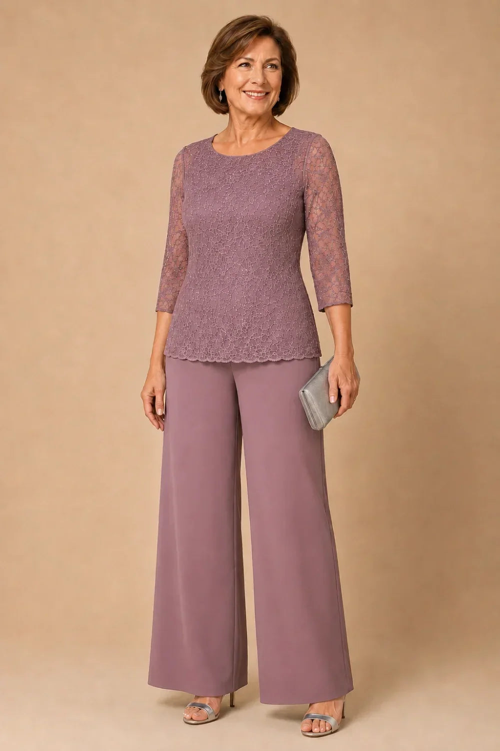Priscilla | Beaded Lace Trouser Suit