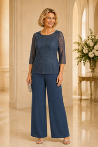 Priscilla | Beaded Lace Trouser Suit
