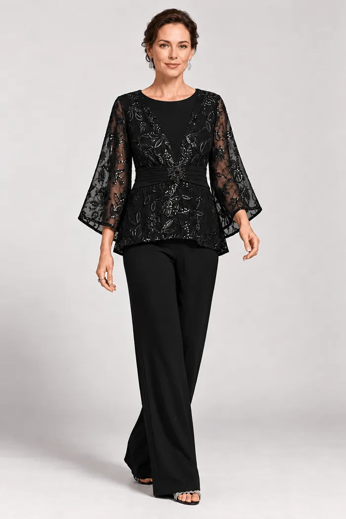 Susannah | Bell-Sleeve Evening Trouser Suit