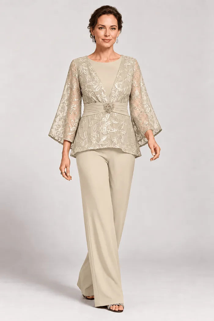 Susannah | Bell-Sleeve Evening Trouser Suit