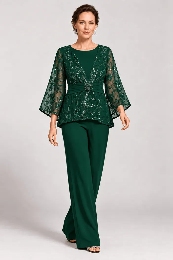 Susannah | Bell-Sleeve Evening Trouser Suit