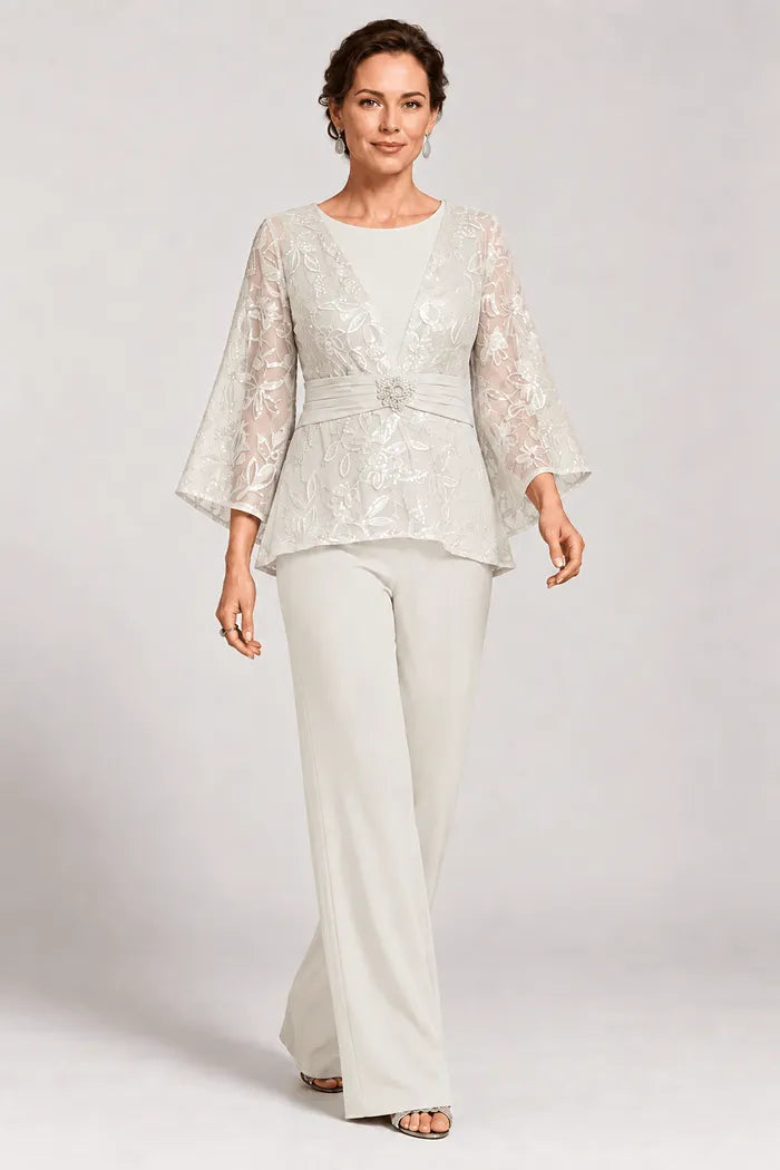Susannah | Bell-Sleeve Evening Trouser Suit