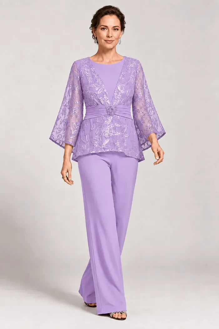 Susannah | Bell-Sleeve Evening Trouser Suit