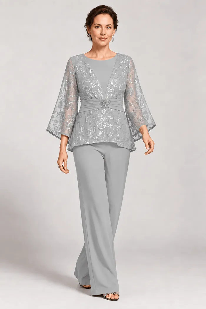 Susannah | Bell-Sleeve Evening Trouser Suit