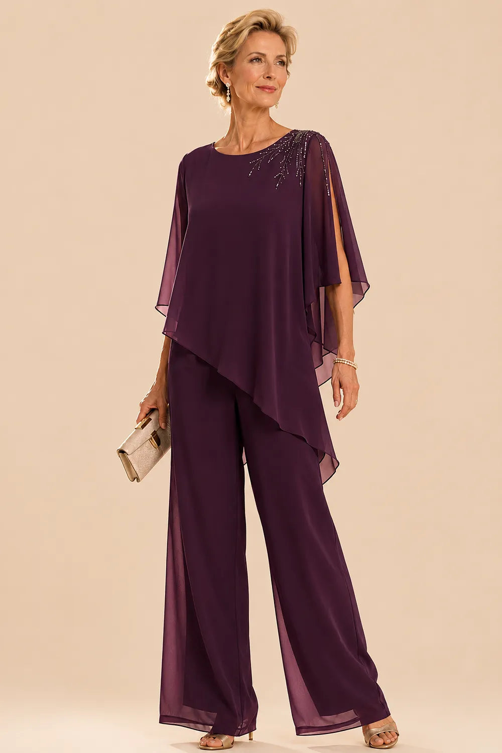 Lilian | Embellished Chiffon Trouser Set