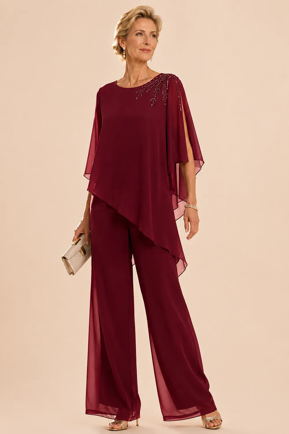 Lilian | Embellished Chiffon Trouser Set