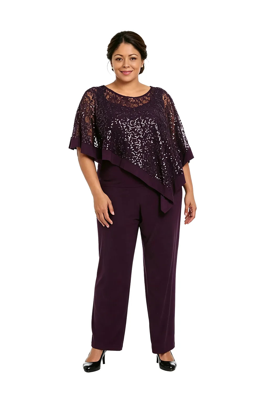 Geraldine | Sequin Cape Trouser Set