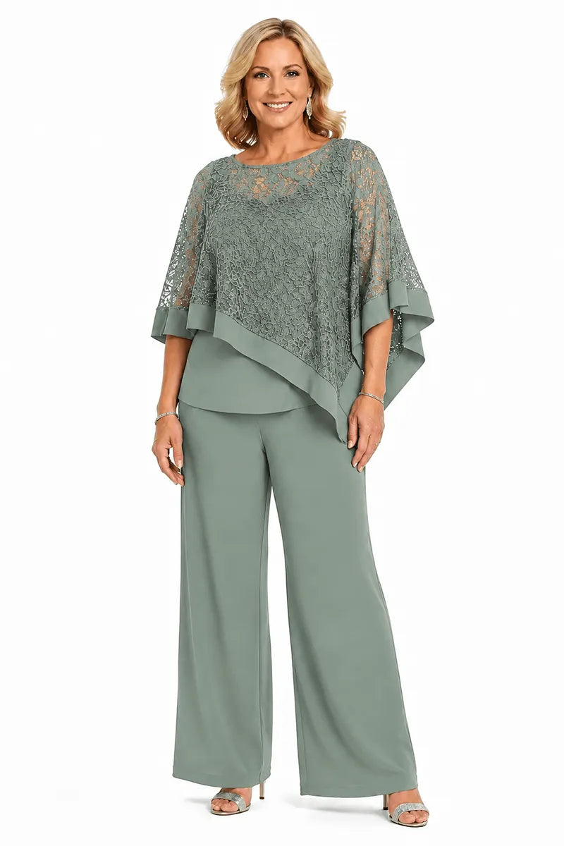 Geraldine | Sequin Cape Trouser Set