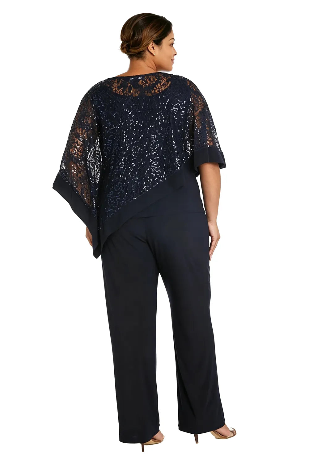 Geraldine | Sequin Cape Trouser Set
