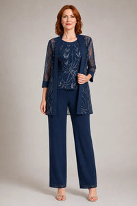 Genevieve | Three-Piece Chiffon Trouser Suit